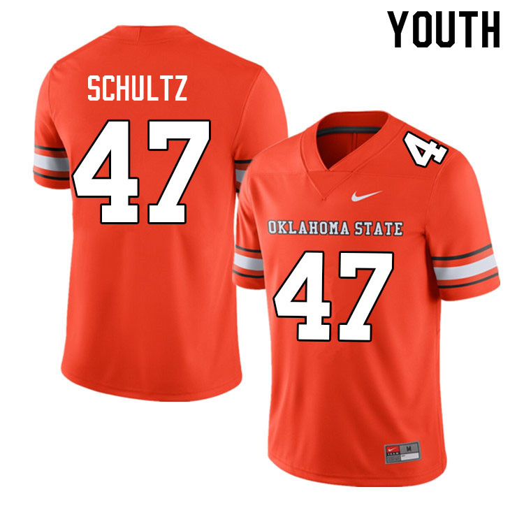 Youth #47 Jake Schultz Oklahoma State Cowboys College Football Jerseys Sale-Alternate - Click Image to Close